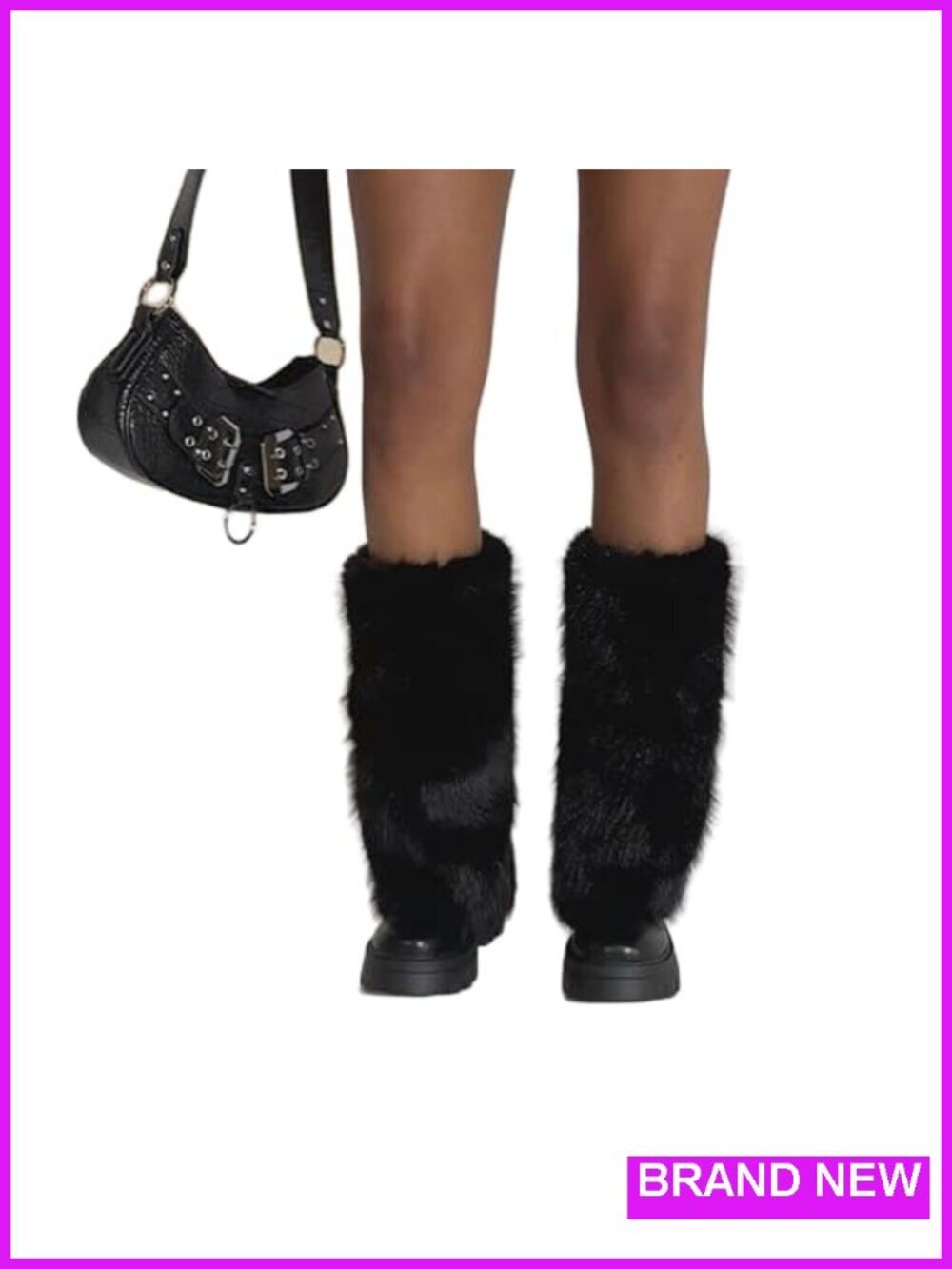 Faux Fur Leg Warmers Boot Covers Cozy Fuzzy Boot Cuffs Women's 80s Costume